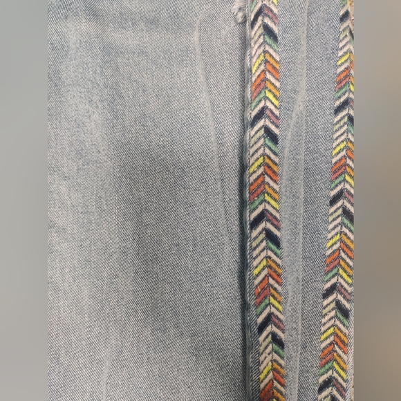 Knox Rose Mid-Rise Straight Leg Embroidered Jeans Size 14 Blue - Picture 7 of 14